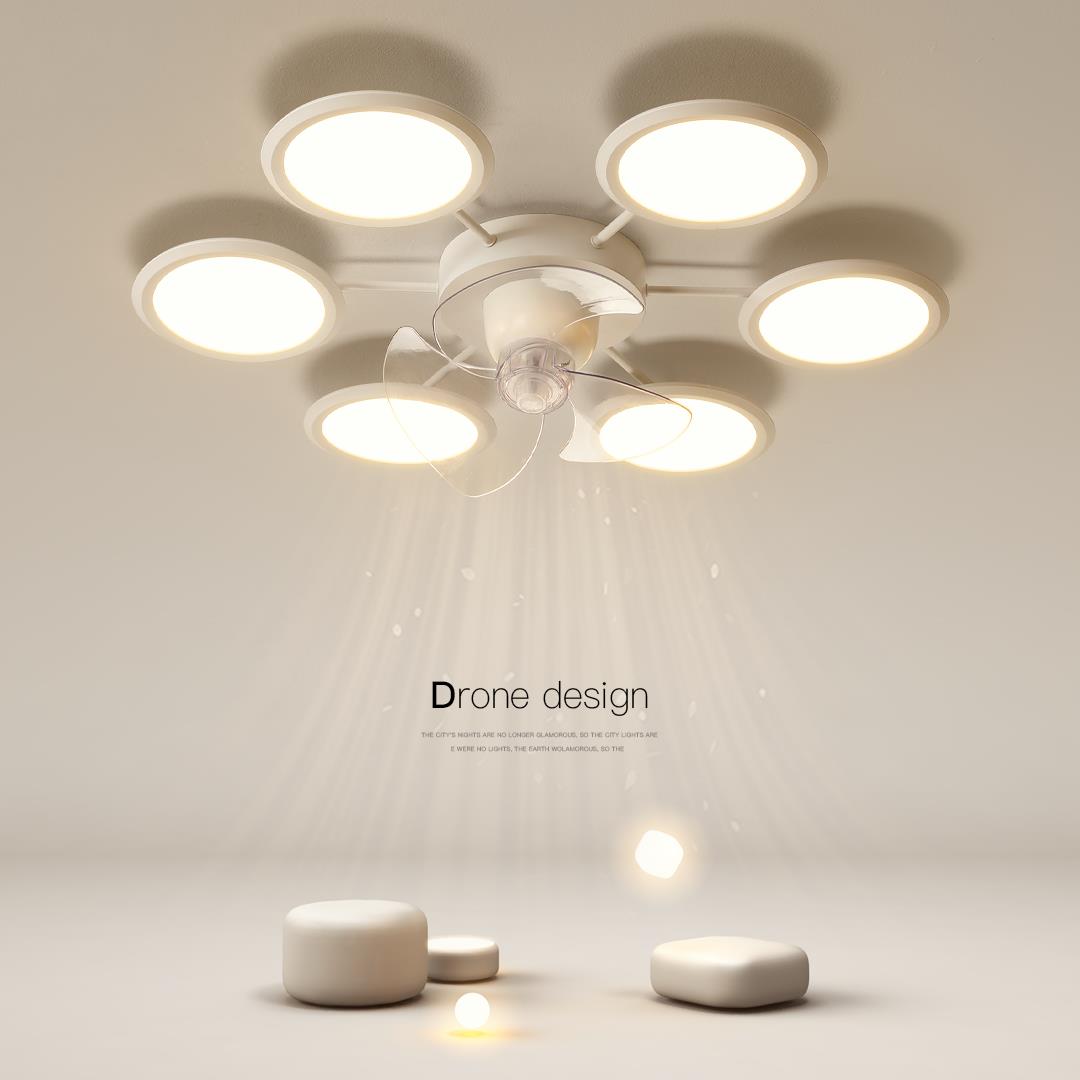 创意客厅风扇灯简约现代led吸顶灯全光谱主卧室房间书房中山灯具