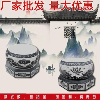 石雕柱基石仿古柱墩石柱顶石石鼓柱础石青石柱脚石空心石墩子底座