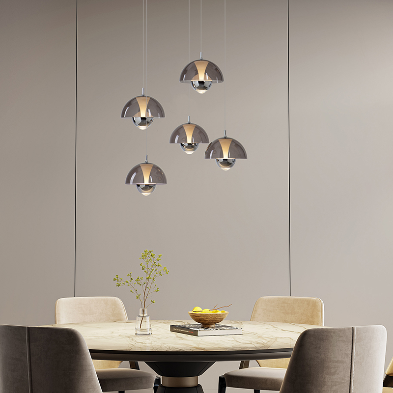 花苞灯饭厅吊灯现代简约三头餐桌吊灯奶油风米P家智能创意个性艺