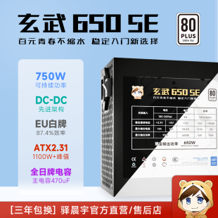 驿晨宇玄武650SE DC-DC超核负载电源白牌650W峰值1000W 尘雨定制