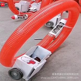 家用弹簧蛟龙软管吸粮机4寸5米软管抽料机红色牛筋管吸料机