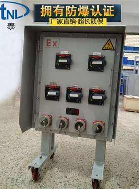 定制移动防爆检修配电箱插座箱 BXD(M/X)51-T手推式带防雨罩