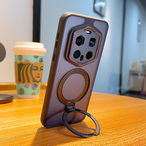 适用荣耀magic7rsr手机壳超薄磨砂旋转支架Magic7RSR保时捷设计全包保护套magic7rsr磁吸充后壳7外壳防摔新款