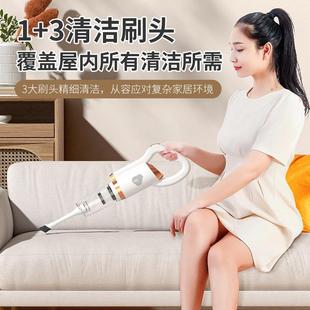 干湿两用小型扫地拖地机除螨仪 跨境吸尘器无线充电家用车载手持式