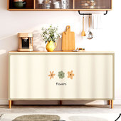 柜子杂物遮挡帘厨房橱柜防尘门帘魔术贴鞋 架书柜遮丑拉帘滑轨布帘