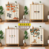 免打孔魔术贴柜子遮挡帘橱柜鞋 柜书架防尘帘子杂物遮丑布帘自粘式