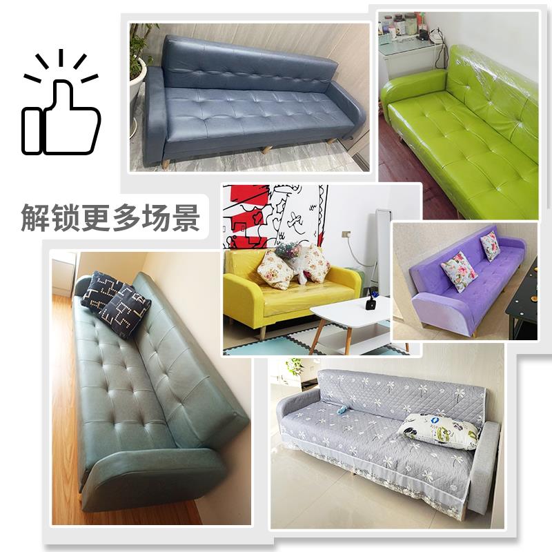 6R简约棉麻布艺沙发床两用可折叠小户型客厅轻奢简约现代科技布免
