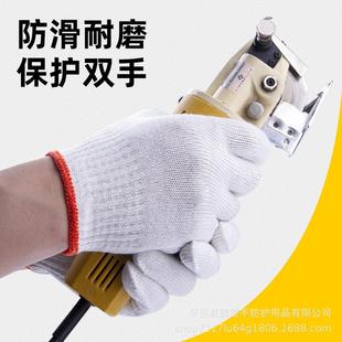 劳保厚手套棉28线耐脏耐磨修车工干地纯活针织加防滑棉纱线手套