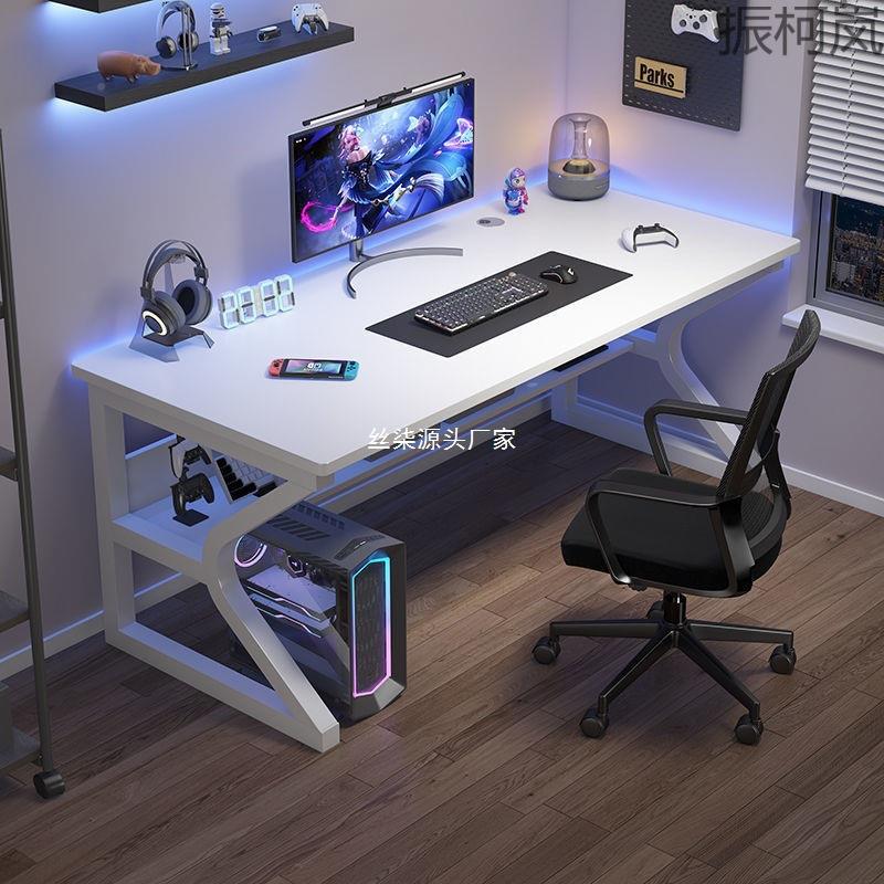 振Y1电脑桌式桌台简约现代办卧室公桌家用写字桌子简易电LLA竞桌