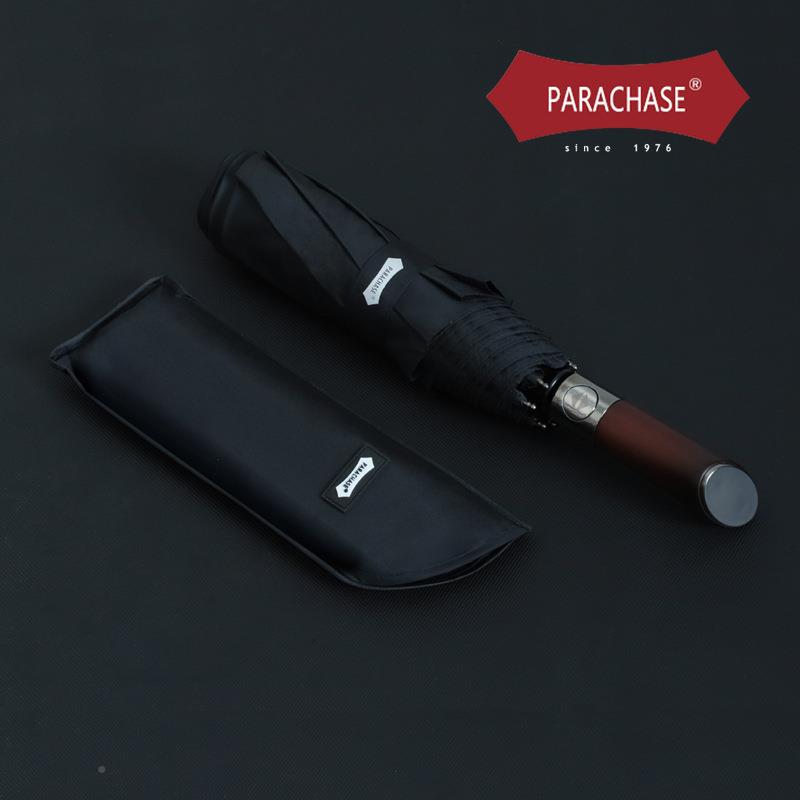 全PARAC加HAmSE自ZYW动雨伞复古实木双人大号121c折叠商务晴雨伞