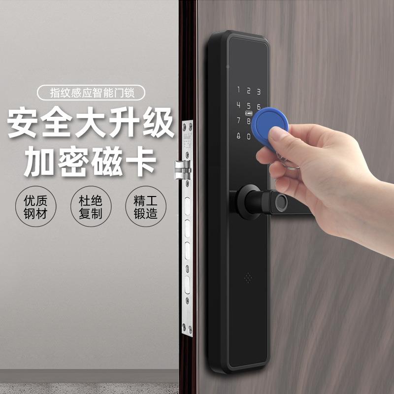 防双系统96入户大家门感应电子指锁双系统用锁一握门锁纹公寓盗智