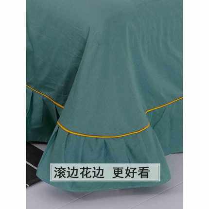 A6L床单 单件纯棉三件套100单人枕套白色单子薄款睡单一米五