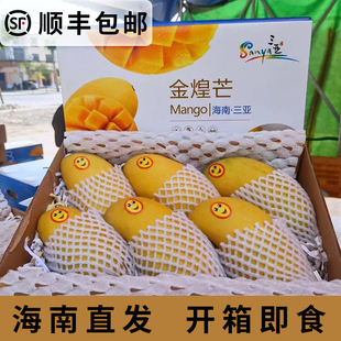 海南金煌芒特产三亚芒果当季新鲜芒果水果孕妇水仙芒礼盒顺丰包邮