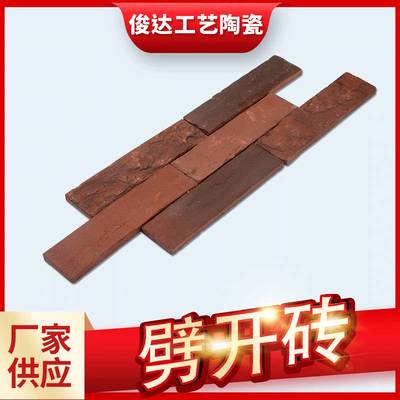 210*55*10劈开砖 青灰色别墅外墙烧结砖 彩色陶土砖宜兴厂家