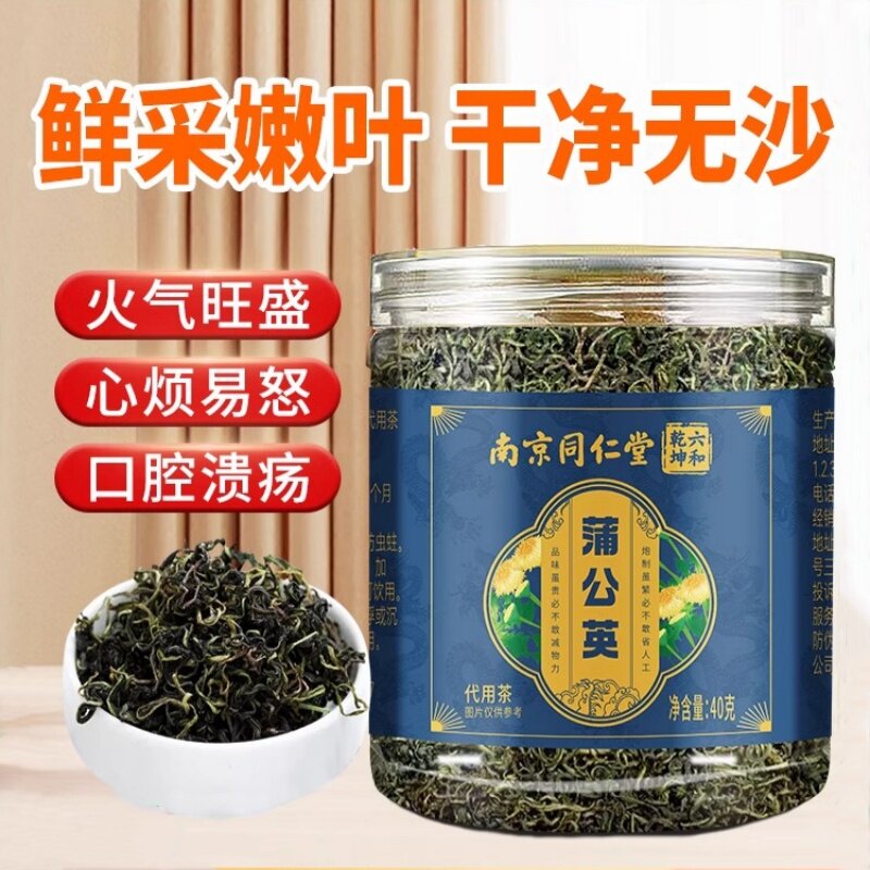 南京同仁生堂蒲公英茶正品特级野官方旗舰店新鲜散结茶去火中药材