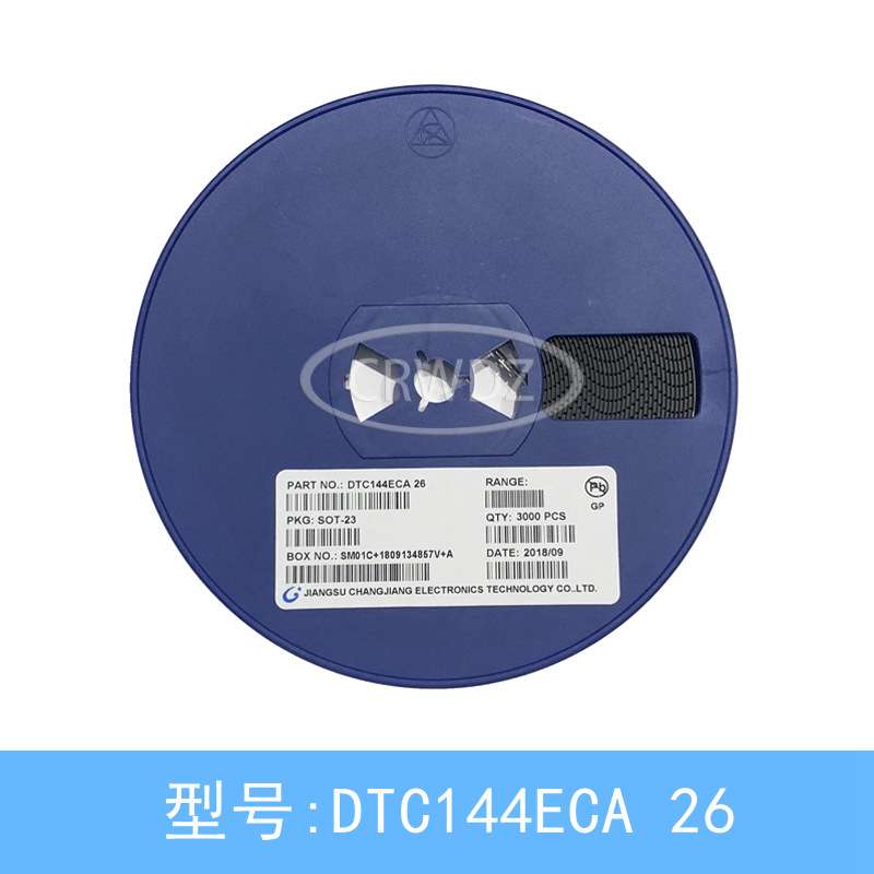 长电贴片三极管DTC144ECA 丝印26 SOT-23封装 数字晶体管 原装CJ