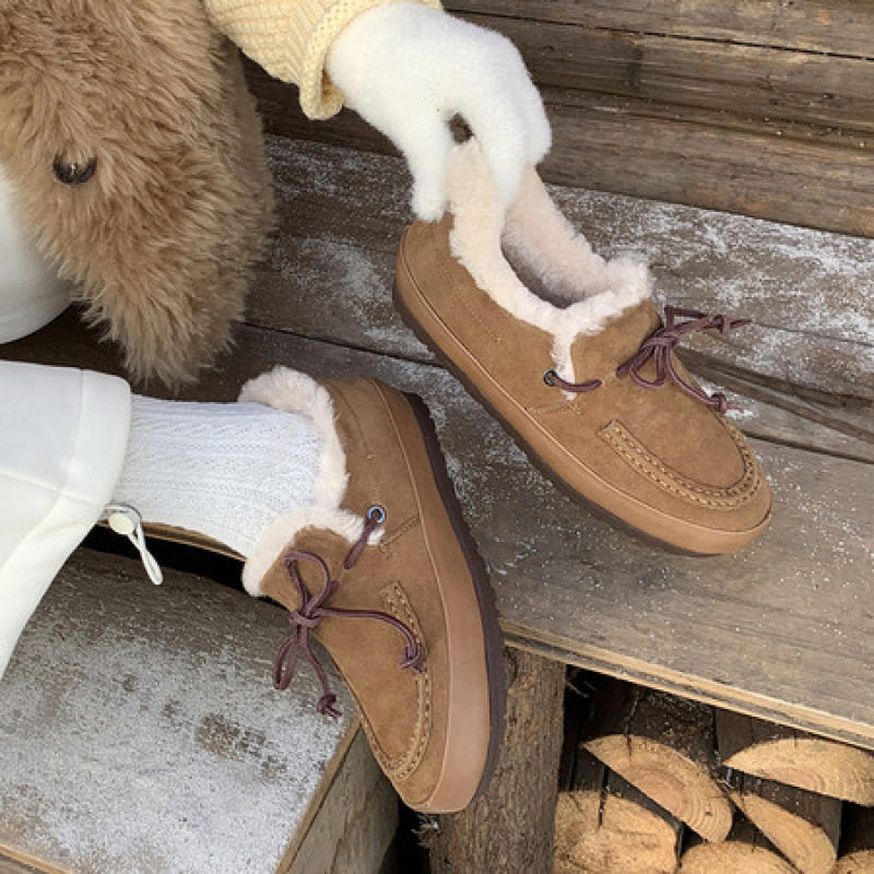 加绒保暖深口单鞋女平底系带豆豆鞋百搭厚底奶奶一脚蹬英伦风乐福,户外/登山/野营/旅行用品,登山鞋/徒步鞋,淘宝优惠券,粉丝福利购,淘宝优惠卷