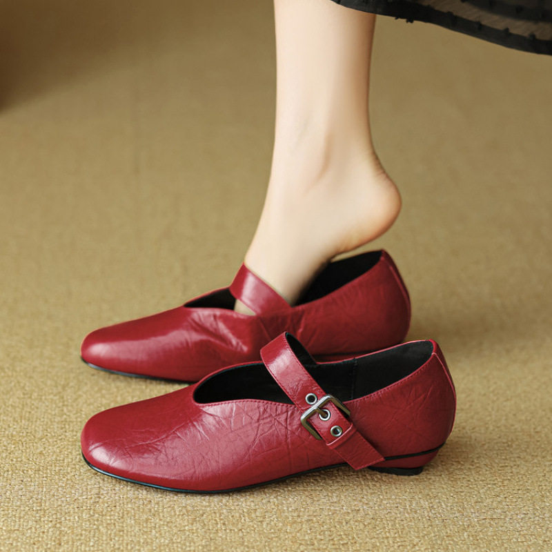 法式超软羊皮坡跟V口玛丽珍单鞋女真皮一字带软皮软底平底奶奶鞋,户外/登山/野营/旅行用品,登山鞋/徒步鞋,淘宝优惠券,粉丝福利购,淘宝优惠卷