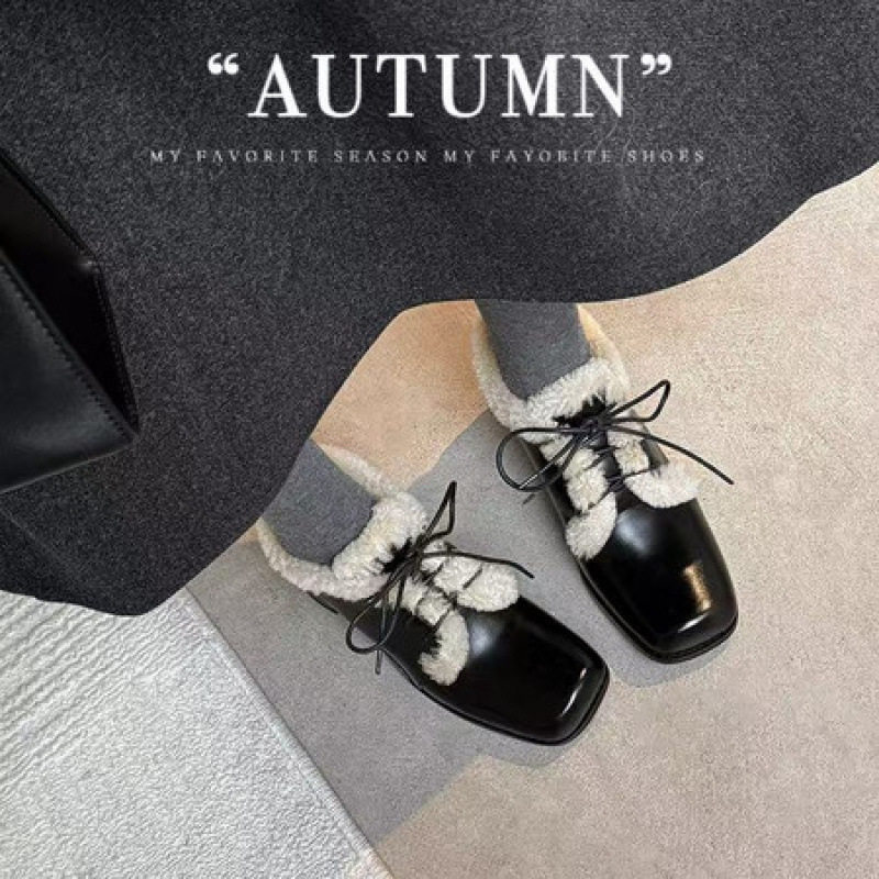 方头粗跟加绒毛毛小皮鞋女2025新款秋冬复古系带保暖单鞋百搭棉鞋,户外/登山/野营/旅行用品,登山鞋/徒步鞋,淘宝优惠券,粉丝福利购,淘宝优惠卷