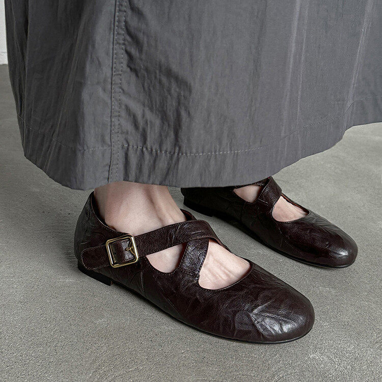 春日告白~平底真皮圆头玛丽珍交叉带芭蕾舞鞋女舒适平底浅口单鞋,户外/登山/野营/旅行用品,登山鞋/徒步鞋,淘宝优惠券,粉丝福利购,淘宝优惠卷