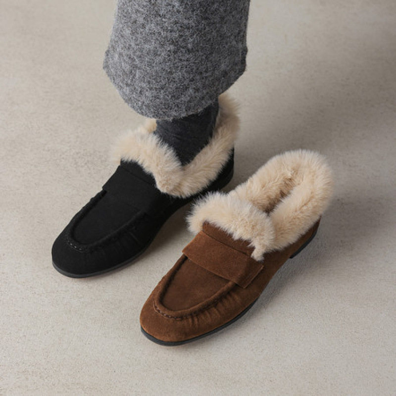 巨好看真皮毛毛乐福鞋女冬季加绒保暖一脚蹬豆豆鞋单鞋百搭小皮鞋,户外/登山/野营/旅行用品,登山鞋/徒步鞋,淘宝优惠券,粉丝福利购,淘宝优惠卷