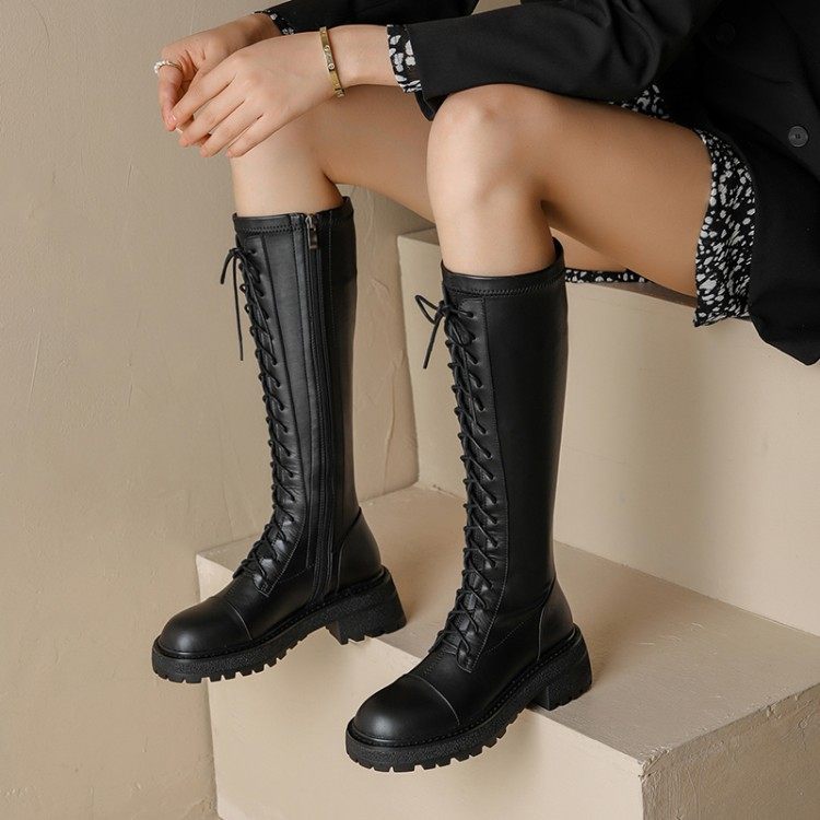 真皮长筒靴长靴女靴子过膝骑士靴高筒靴粗腿2025年新款马丁靴秋冬,户外/登山/野营/旅行用品,登山鞋/徒步鞋,淘宝优惠券,粉丝福利购,淘宝优惠卷