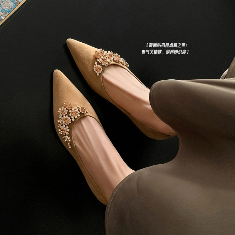 新款尖头水钻浅口平底单鞋女2025气质时尚百搭舒适一脚蹬玛丽珍鞋,户外/登山/野营/旅行用品,登山鞋/徒步鞋,淘宝优惠券,粉丝福利购,淘宝优惠卷