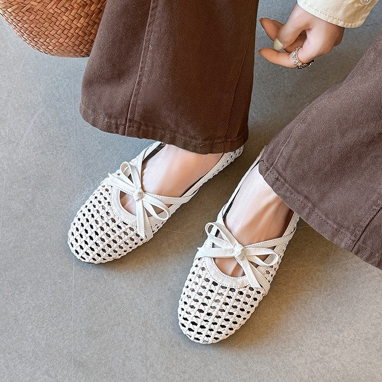 法式银色夏季单鞋女2025新款真皮蝴蝶结镂空透气女鞋平底玛丽珍鞋,户外/登山/野营/旅行用品,登山鞋/徒步鞋,淘宝优惠券,粉丝福利购,淘宝优惠卷