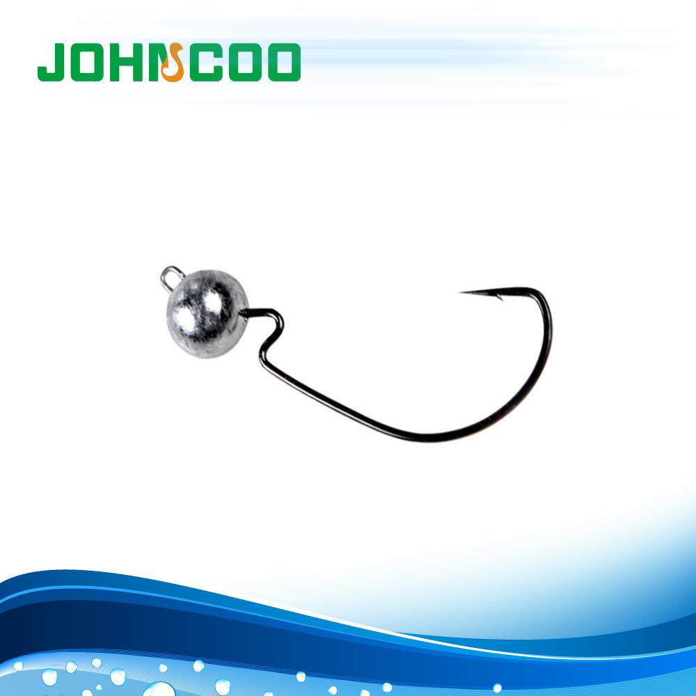 铅头钩曲柄钩防挂底鱼钩带倒刺高碳钢3g5g7g10曲柄铅头钩底钓