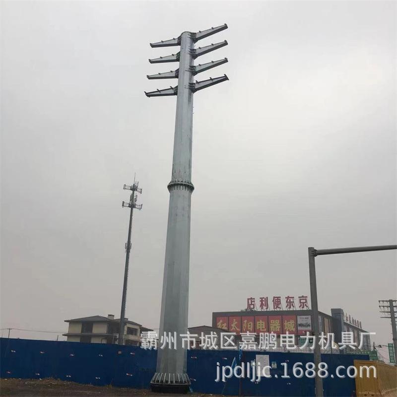 来图设计10KV单回路电力钢杆 18米钢管电线杆重量 货发全国钢管杆