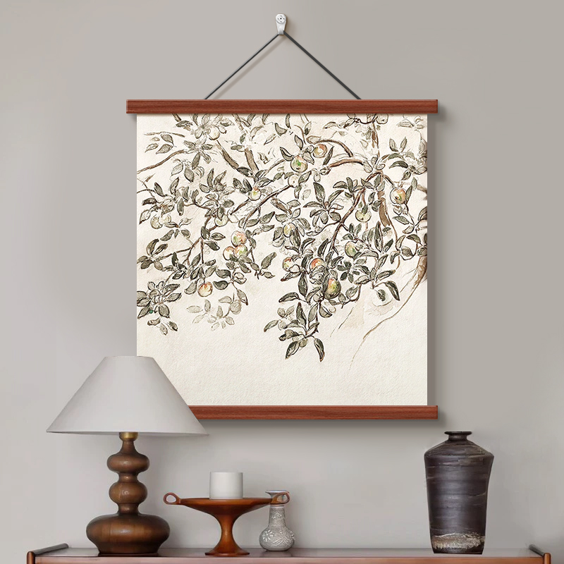 平安果法式中古风客厅装饰画复古