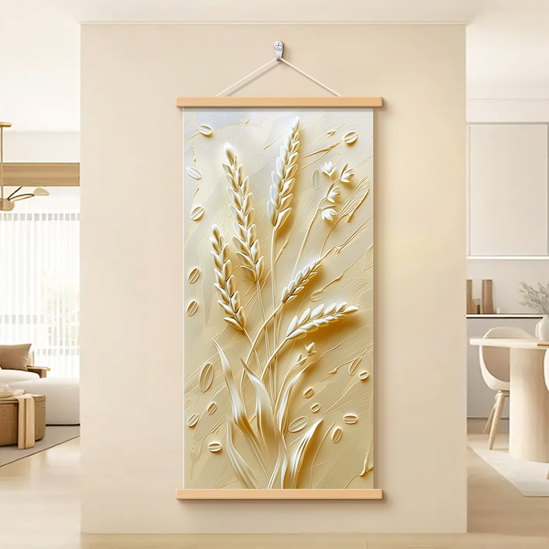 现代简约穗穗平安玄关挂画