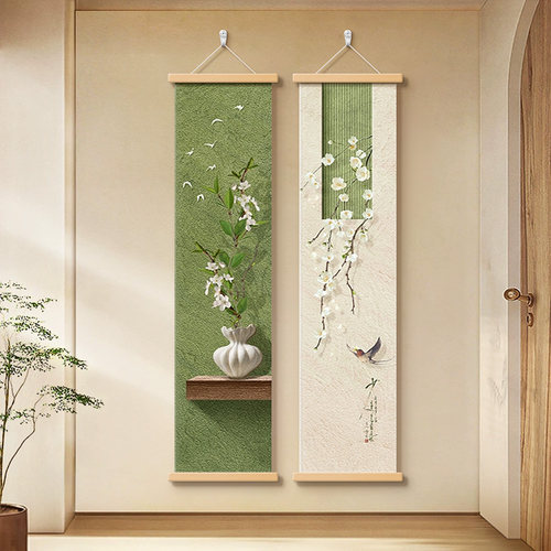 法式花香四溢玄关挂画