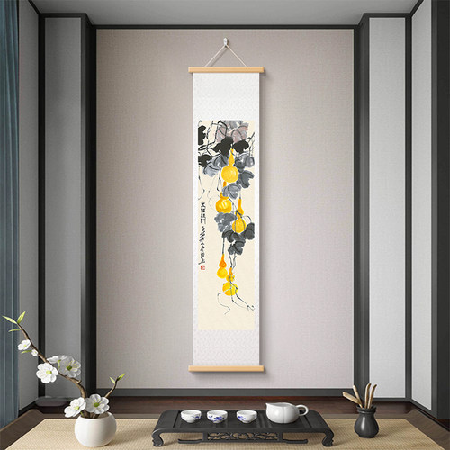 齐白石五福迎门客厅书房装饰画