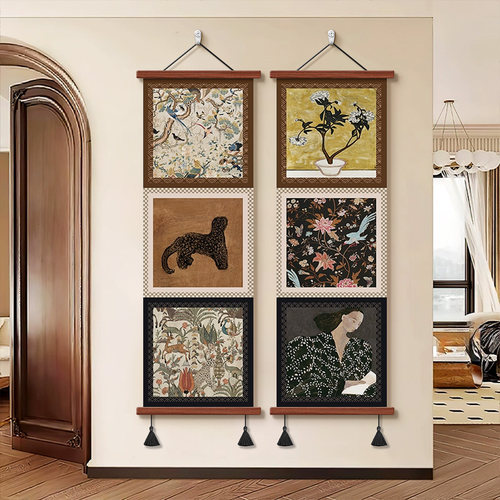 法式中古艺术玄关挂画