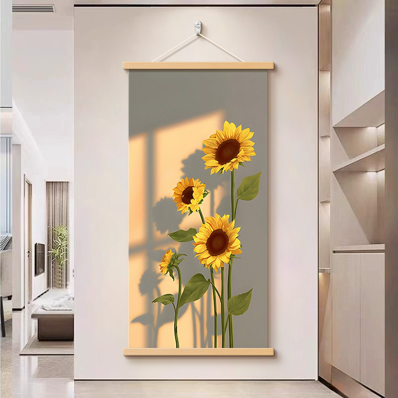现代简约向阳而生玄关挂画