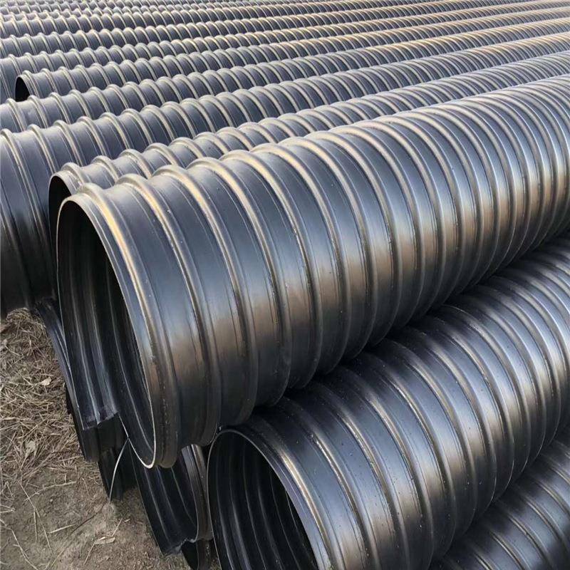 pe钢带增强螺旋波纹管pe钢带管波纹管DN300市政工程排水排污管