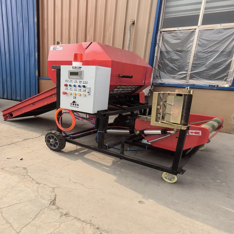 农作物秸秆类揉丝打包机液压方捆压块机养殖草料青储套袋机