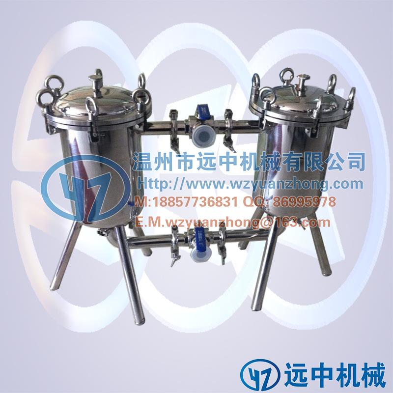厂家供应糖浆过滤器1T双联管道过滤器果汁过滤器