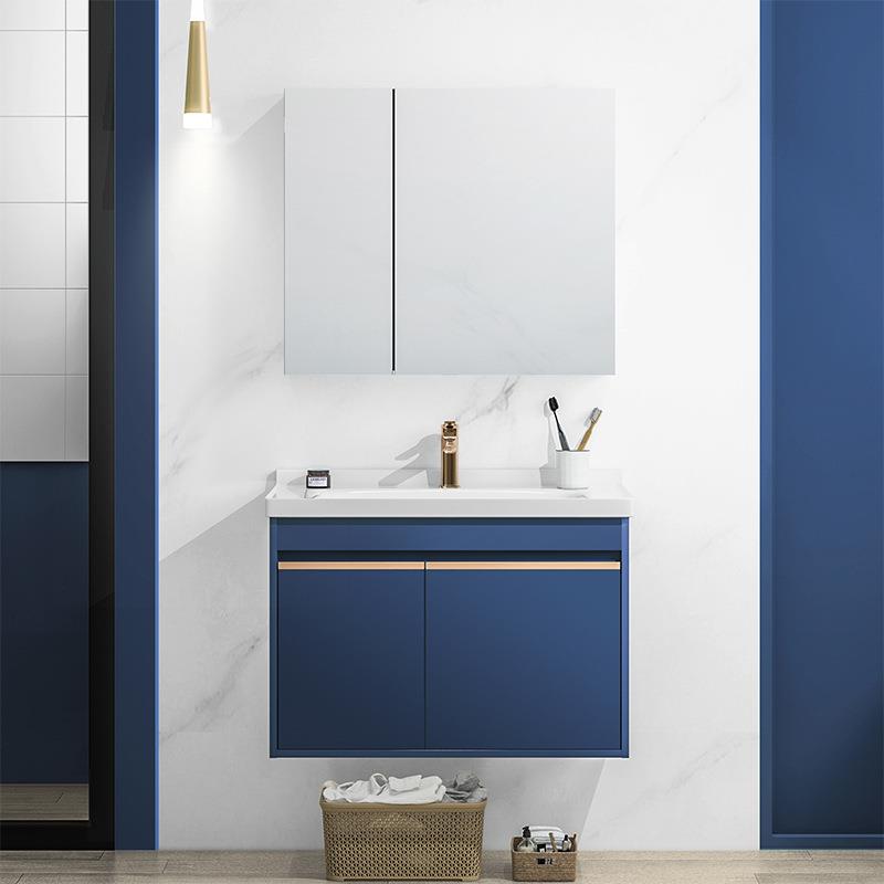 普鲁士蓝轻奢浴室柜组合