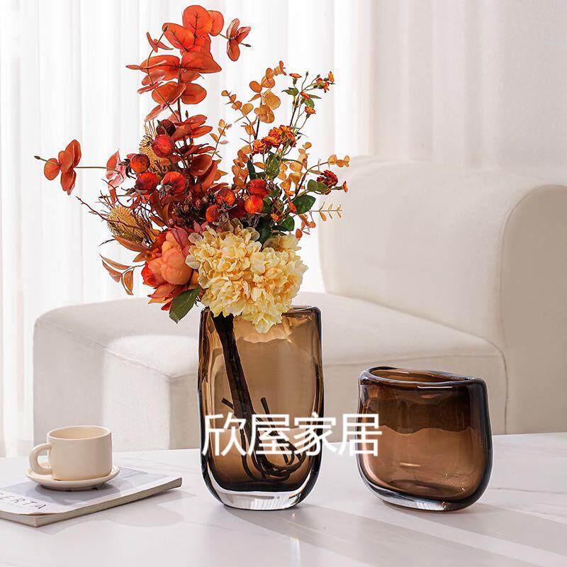 新品简约现代花瓶摆件样板房软装家居饰品客厅创意工艺品花器