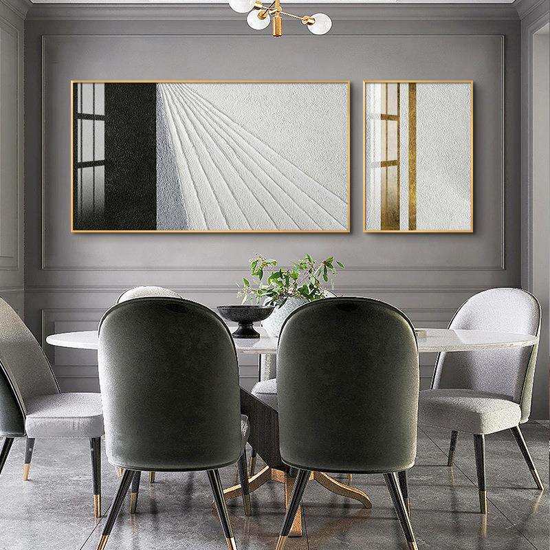 延展轻奢风客厅两联挂画沙发背景抽象装饰画卧室床头个性艺术壁画