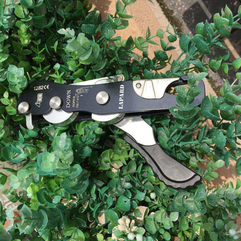 LAPARD户外STOP手控下降器防慌乱速降器高空逃生缓降器绳降保护器