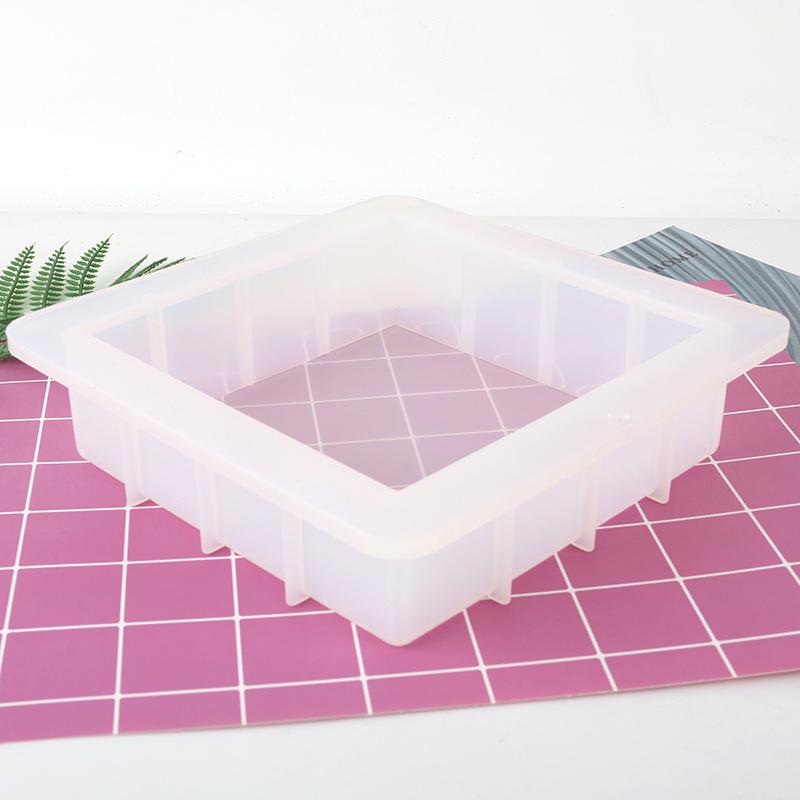肥皂制作模具6英寸渲染盘 正方形吐司硅胶 diy滴胶模DIY