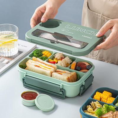 lunchbox加热饭盒微波炉专用分格不串味上班族便当盒带叉勺午餐盒
