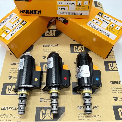 卡特挖掘机E320 330 345 B C D行走回转安全锁定液压泵比例电磁阀