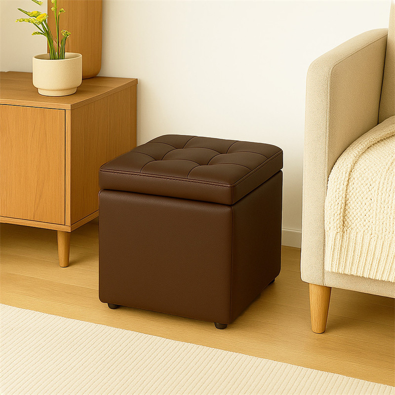 时尚沙发凳收纳凳多功能储物凳子方凳创意矮凳坐墩门口换鞋凳家用