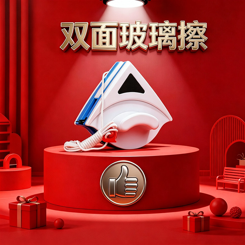 擦玻璃神器双面款强磁吸附防掉落高层家用中空窗清洁高效专业工具
