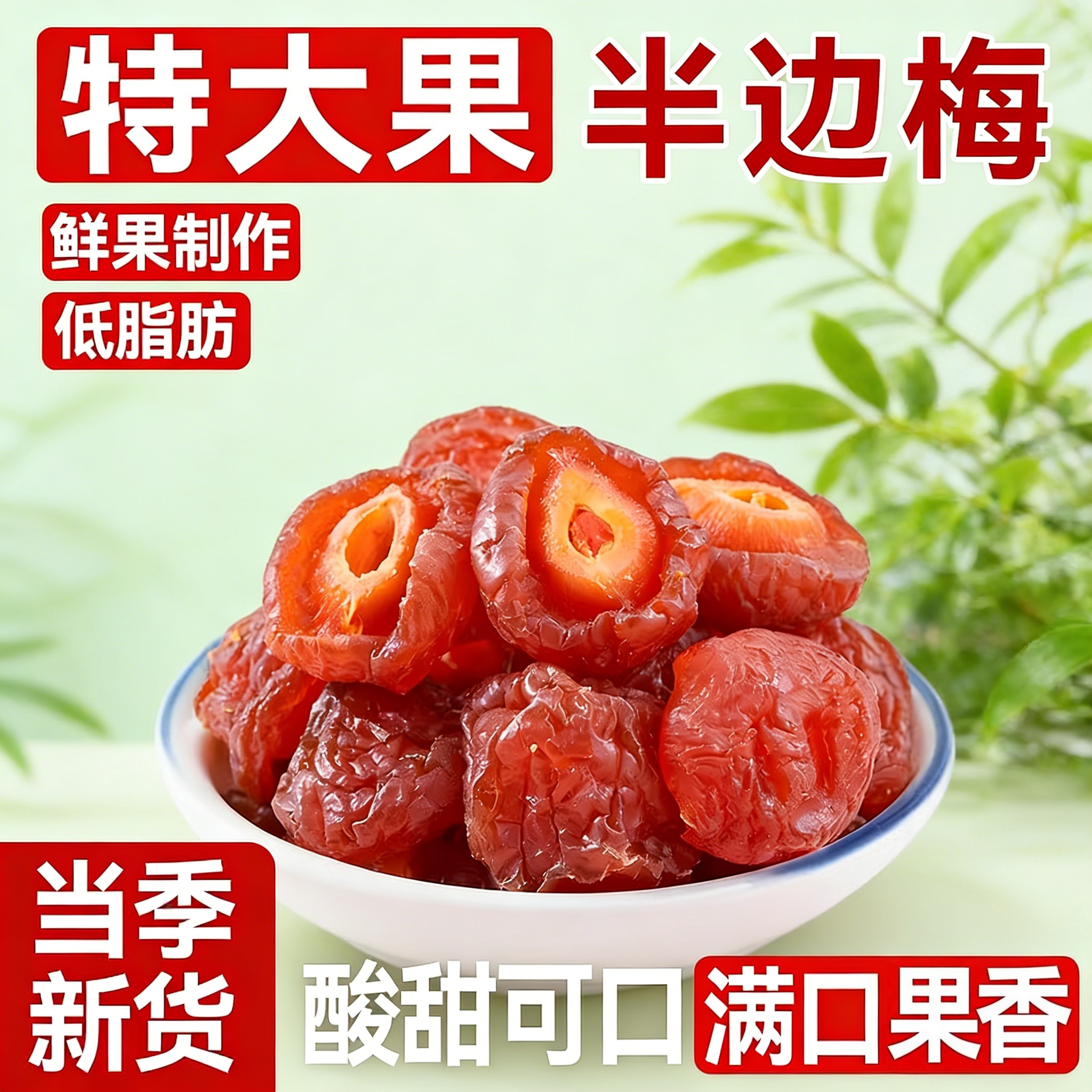 解馋水果话梅干果干罐装果脯蜜饯休闲半梅干零食小吃酸甜孕妇梅子