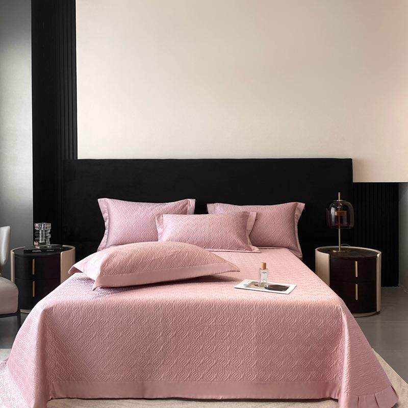 A类天丝棉床盖三件套凉感冰丝滑单件床罩防滑夹棉厚床单高级感